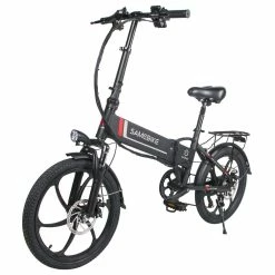 Samebike 20LVXD30 Portable Folding Smart Electric Moped Bike 350W Motor 35km/h Max Speed 20 Inch Tire - Black