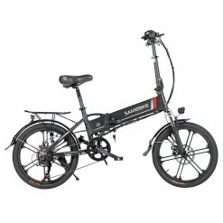 SAMEBIKE 20LVXD30-II Folding Electric Moped Bike 20'' Tire 48V 350W Motor 10Ah Battery 30km/h Max Speed - Black
