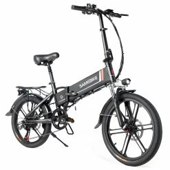 SAMEBIKE 20LVXD30-II Folding Electric Moped Bike 20'' Tire 48V 350W Motor 10Ah Battery 30km/h Max Speed - Black -Zhengbu Shop Samebike 20LVXD30 II Folding Electric Moped Bike black 504831 3