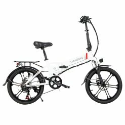 Samebike 20LVXD30-II Folding Electric Moped Bike 20'' Tire 48V 350W Motor 10Ah Battery 30km/h Max Speed - White