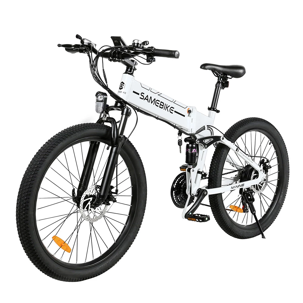 Samebike LO26-II Foldable Mountain Electric Bike 750W Motor 48V 10Ah Battery 60-80 Km Range 35km/h Max Speed - White 3 Samebike LO26-II Foldable Mountain Electric Bike 750W Motor 48V 10Ah Battery 60-80 Km Range 35km/h Max Speed - White - Image 3