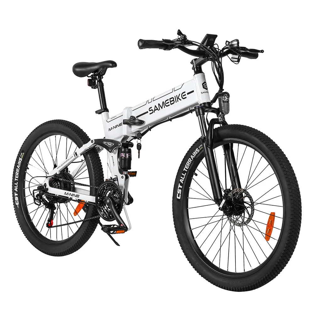 Samebike LO26-II Foldable Mountain Electric Bike 750W Motor 48V 10Ah Battery 60-80 Km Range 35km/h Max Speed - White 4 Samebike LO26-II Foldable Mountain Electric Bike 750W Motor 48V 10Ah Battery 60-80 Km Range 35km/h Max Speed - White - Image 4