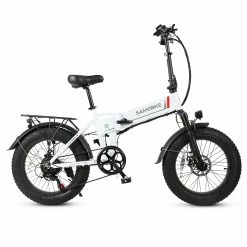 SAMEBIKE LOTDM200-FT Folding Electric Moped Bike 350W Motor 10Ah Battery Max 30km/h 20 Inch Tire - White