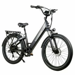 Samebike RS-A01 Electric Bike 750W Motor 70N.m 25-35km/h Max Speed 48V 14Ah Battery 26*3'' Tires With Rear Rack - Black