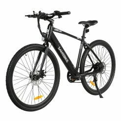 Samebike XWP10 Electric Bike 700*45C KENDA Tires 350W Motor 32Km/h Max Speed 36V 10.4Ah Battery For 40-80KM Range Dual Disc Brakes Shimano 7-Speed Gear App Control - Black -Zhengbu Shop Samebike XWP10 Electric Bike Black 518889 3
