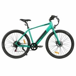 Samebike XWP10 Electric Bike 700*45C KENDA Tires 350W Motor 32Km/h Max Speed 36V 10.4Ah Battery For 40-80KM Range Dual Disc Brakes Shimano 7-Speed Gear App Control - Green