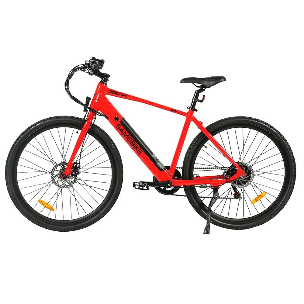 Samebike XWP10 Electric Bike 700*45C KENDA Tires 350W Motor 32Km/h Max Speed 36V 10.4Ah Battery For 40-80KM Range Dual Disc Brakes Shimano 7-Speed Gear App Control - Red 3 Samebike XWP10 Electric Bike 700*45C KENDA Tires 350W Motor 32Km/h Max Speed 36V 10.4Ah Battery For 40-80KM Range Dual Disc Brakes Shimano 7-Speed Gear App Control - Red - Image 3
