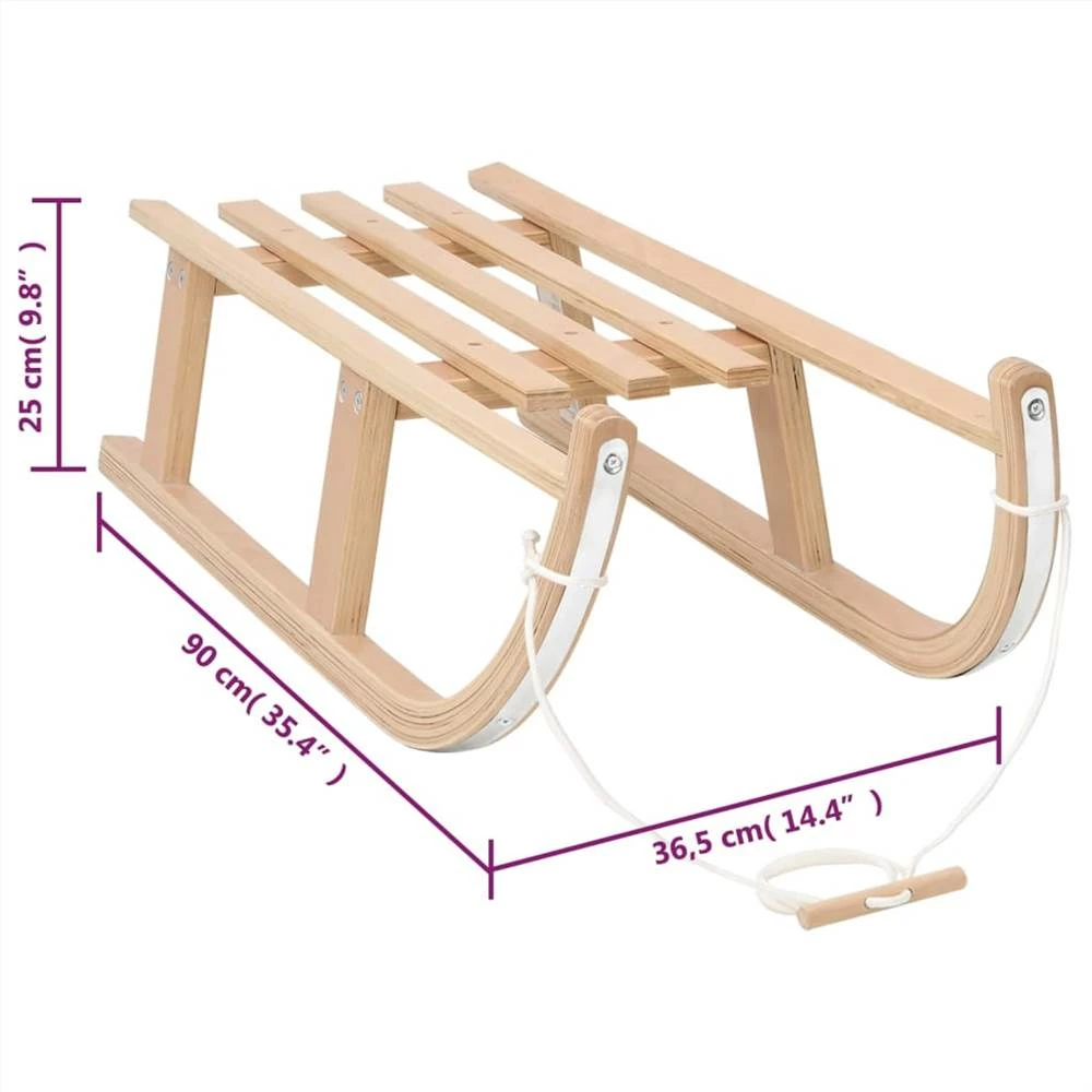 Snow Sledge 90x36.5x25 Cm Plywood - Image 6