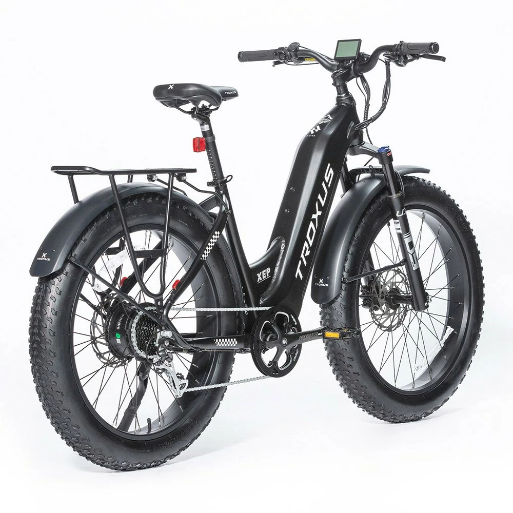 Troxus Explorer Step Thru Electric Bike 26*4.0 Inch Fat Tire 750W Bafang Motor 45Km/h Speed 48V 20Ah Samsung Battery Shimano 8 Speed 125kg Load - Black 3 Troxus Explorer Step Thru Electric Bike 26*4.0 Inch Fat Tire 750W Bafang Motor 45Km/h Speed 48V 20Ah Samsung Battery Shimano 8 Speed 125kg Load - Black - Image 3