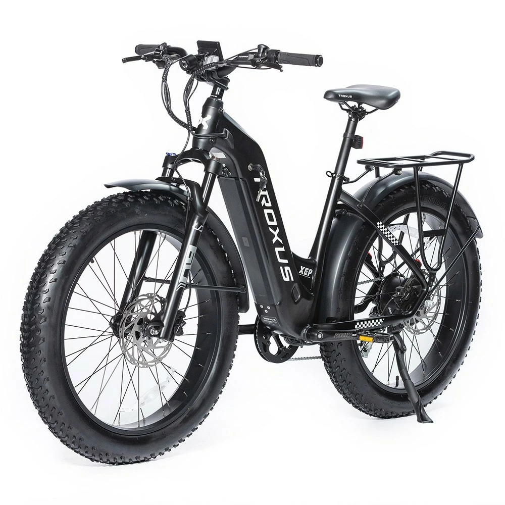 Troxus Explorer Step Thru Electric Bike 26*4.0 Inch Fat Tire 750W Bafang Motor 45Km/h Speed 48V 20Ah Samsung Battery Shimano 8 Speed 125kg Load - Black 4 Troxus Explorer Step Thru Electric Bike 26*4.0 Inch Fat Tire 750W Bafang Motor 45Km/h Speed 48V 20Ah Samsung Battery Shimano 8 Speed 125kg Load - Black - Image 4