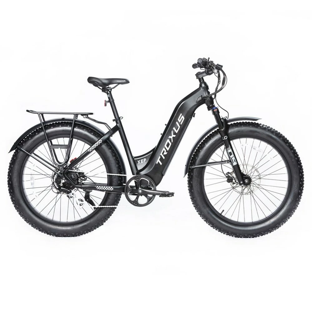 Troxus Explorer Step Thru Electric Bike 26*4.0 Inch Fat Tire 750W Bafang Motor 45Km/h Speed 48V 20Ah Samsung Battery Shimano 8 Speed 125kg Load - Black 5 Troxus Explorer Step Thru Electric Bike 26*4.0 Inch Fat Tire 750W Bafang Motor 45Km/h Speed 48V 20Ah Samsung Battery Shimano 8 Speed 125kg Load - Black - Image 5