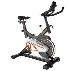 UREVO Indoor Cycling Exercise Fitness Spinning Bike For Home Cardio Workout With Comfortable Seat Cushi