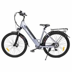 WELKIN WKEM002 Electric Bicycle 27.5*1.95 Inch Tires City Bike 250W Brushless Motor 25Km/h Max Speed 36V 10.4Ah Battery 120KG Max Load - Silver