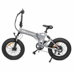 WELKIN WKES001 Electric Bicycle Snow Bike 500W Brushless Motor 48V 10.4Ah Battery 20'' Tires Shimano 7 Speed - Silver