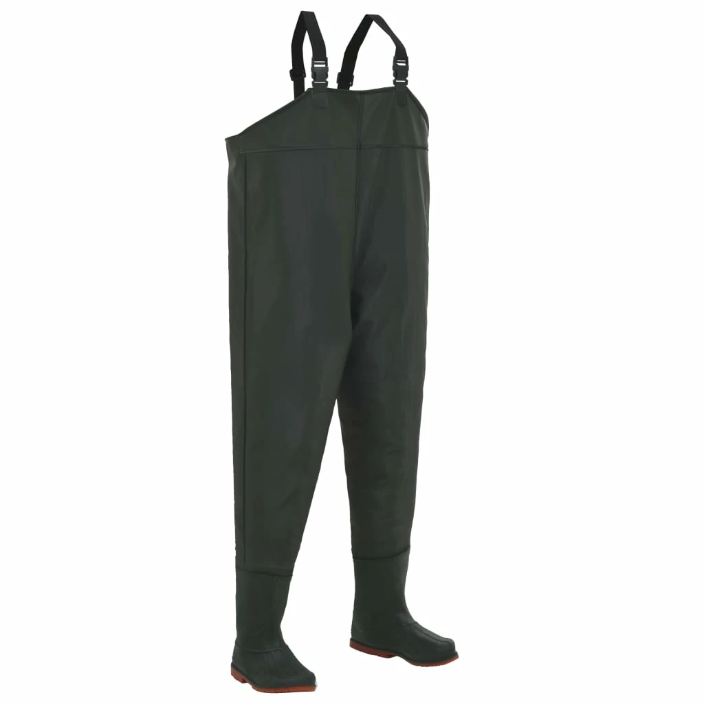 Wading Pants With Boots Green Size 40