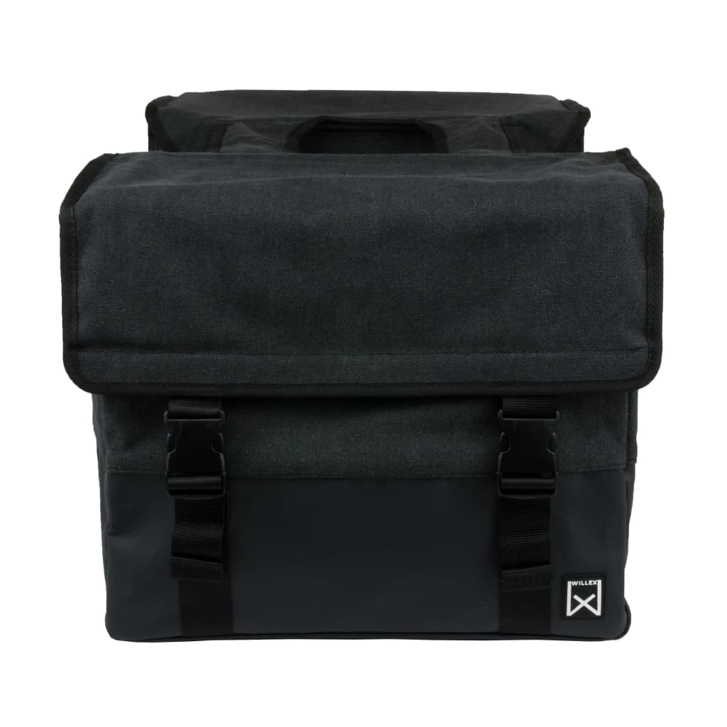 Willex Newspaper Bag Canvas 57 L Black And Matt Black 2 Willex Newspaper Bag Canvas 57 L Black And Matt Black - Image 2