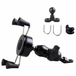 X-type Phone Holder Fit For 4-6" Phone GPS Fixed On E-Scooters Motorcycle Bike - Black