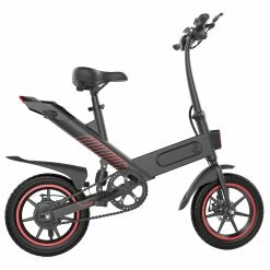 Y1 Electric Bike 350W Motor 36V 10.4Ah Battery 14'' Tire 25km/h Max Speed 30-40km Range - Black