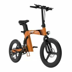 Z7 Electric Bike For Commuting 20 Inch Tires 350W Motor 32km/h Max Speed, Dual 36V 8Ah Batteries, Disc Brakes, 120kg Load - Orange -Zhengbu Shop Z7 Electric Bike for Commuting 350W Motor Orange 518903 2