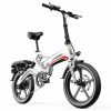ZHENGBU 20" K6S Electric Bike 500W Motor Shimano 7-Speed 48V 10Ah Battery Commuter Folding Electric Bike - White