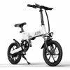 ADO A16 Electric Folding Bike 16 Inch City Bicycle 350W Hall Brushless Motor SHIMANO 7-Speed Rear Derailleur 36V 7.8Ah Removable Battery 35km/h Max Speed Up To 35km Max Range IPX5 Double Shock-absorption Aluminum Alloy Frame 16*1.95 Tires - White