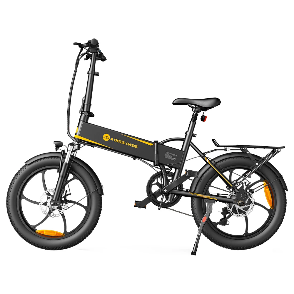 ADO A20 XE 250W Electric Bike Folding Frame 7-Speed Gears Removable 10.4 AH Lithium-Ion Battery E-bike - Black - Image 2