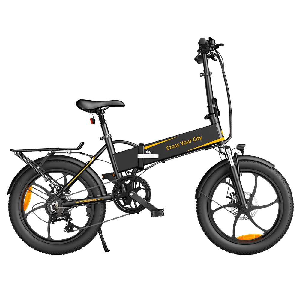 ADO A20 XE 250W Electric Bike Folding Frame 7-Speed Gears Removable 10.4 AH Lithium-Ion Battery E-bike - Black - Image 3