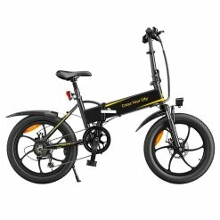 ADO A20+ Electric Folding Bike 20 Inch City Bicycle 250W Hall Brushless Gear DC Motor SHIMANO 7-Speed Rear Derailleur 36V 10.4Ah Removable Battery 25km/h Max Speed Up To 60km Max Range IPX5 Double Shock-absorption Aluminum Alloy Frame - Black