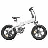 ADO A20F+ International Version Off-road Electric Folding Bike 20*4.0 Inch 500W Brushless DC Motor SHIMANO 7-Speed Rear Derailleur 36V 10.4Ah Removable Battery 25km/h Max Speed Pure Power Up To 50km Range Aluminum Alloy Frame - White