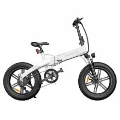 ADO A20F+ International Version Off-road Electric Folding Bike 20*4.0 Inch 500W Brushless DC Motor SHIMANO 7-Speed Rear Derailleur 36V 10.4Ah Removable Battery 25km/h Max Speed Pure Power Up To 50km Range Aluminum Alloy Frame - White