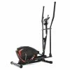 Merax Indoor Ergonomic Exercise Bike Elliptical Machine 8-level Resistance Adjustment Magnetic Brake System Non-slip Pedal LCD Display Maximum Load 120kg - Red