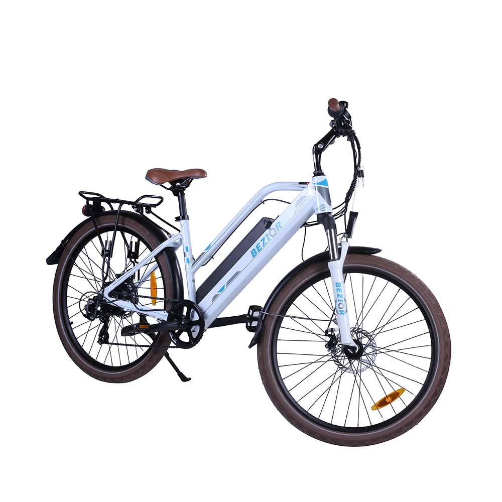 BEZIOR M2 Electric Bike 48V 12.5Ah Battery 250W Brushless Motor 26 Inch Tire Aluminum Alloy Frame Shimano 7-speed Shift Max Speed 25km/h 80KM Power-assisted Mileage Range 5 Inch Smart LCD Meter - White - Image 3