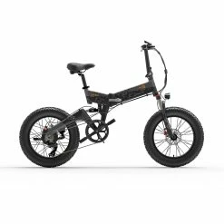 BEZIOR XF200 Folding Electric Bike 48V 15Ah Battery 1000W Motor 20x4.0 Inch Fat Tire Aluminum Alloy Frame Shimano 7-speed Shift Max Speed 40km/h 130KM Power-assisted Mileage Range LCD Display IP54 Waterproof - Black