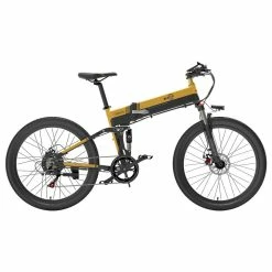 BEZIOR X500 Pro Folding Electric Bike Bicycle 48V 10.4Ah Battery 500W Motor 26 Inch Tire Aluminum Alloy Frame Shimano 7-speed Shift Max Speed 30km/h 100KM Power-assisted Mileage Range LCD Display IP54 Waterproof - Black Yellow