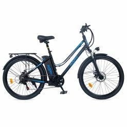 ONESPORT BK1 Electric Bike 26 Inch Tires 36V 350W Motor 10Ah Battery 25Km/h Max Speed Shimano 7 Speed Gear Front Suspension And Dual Disc Brakes 120KG Max Load - Black