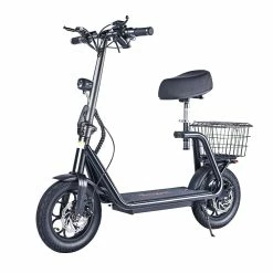 BOGIST M5 Pro Folding Electric Scooter 12 Inch Pneumatic Tire 500W Motor Max Speed 40Km/h 48V 11Ah Battery Smart BMS Disc Brake 30-35KM Long Range With Seat - Black
