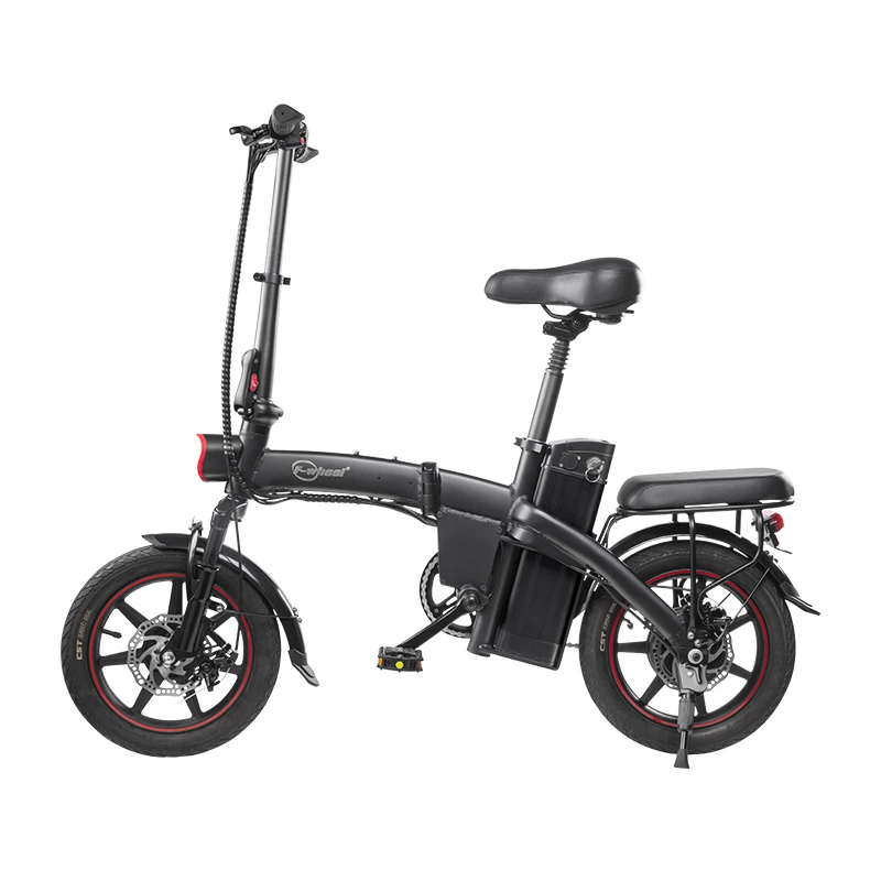 DYU A5 Standard Folding Moped Electric Bike 14inch 25km/h Speed 40km Mileage Range Removable 7.5Ah Battery 350W Double Brake System Max Load 150kg - Black 4 DYU A5 Standard Folding Moped Electric Bike 14inch 25km/h Speed 40km Mileage Range Removable 7.5Ah Battery 350W Double Brake System Max Load 150kg - Black - Image 4