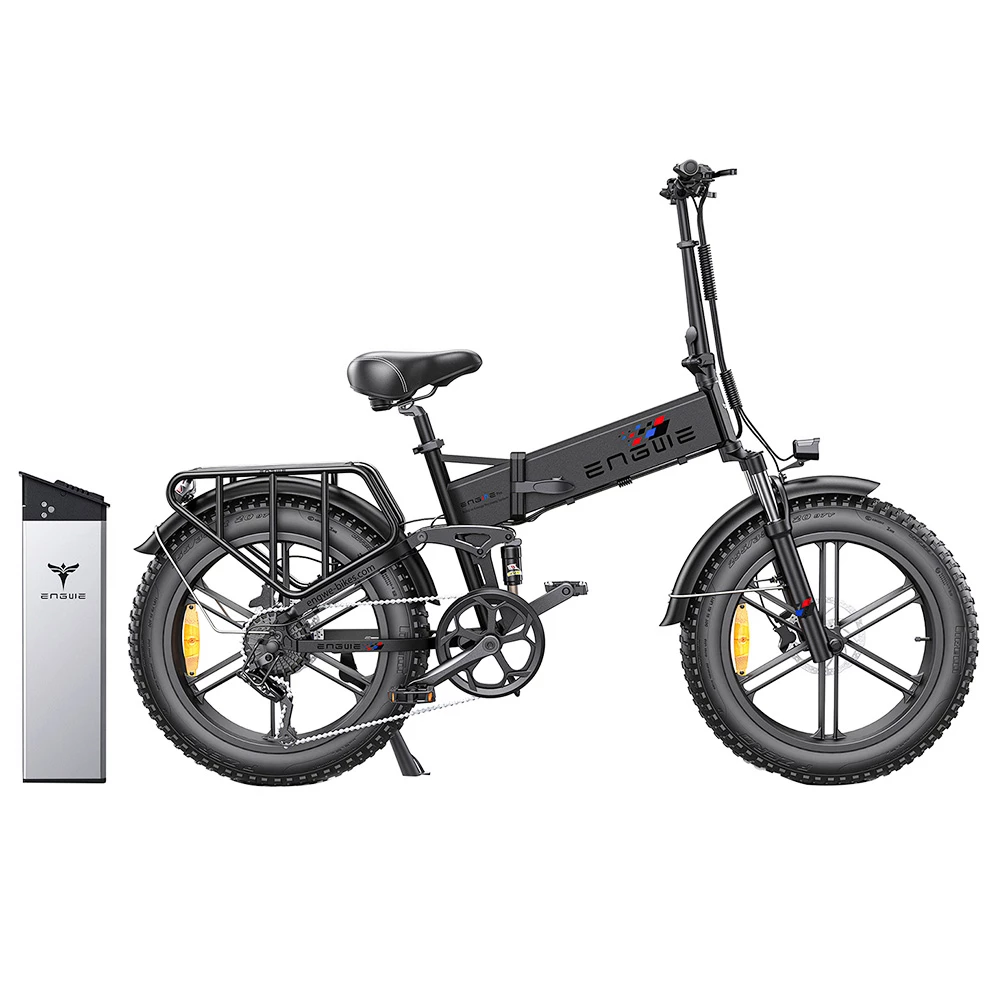 ENGWE ENGINE Pro Folding Electric Bicycle 20*4'' Fat Tire 750W Brushless Motor 48V 16Ah Battery 45km/h Max Speed - Black - Image 3