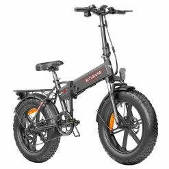 ENGWE EP-2 Pro Folding Electric Bike 2022 Version 20*4.0 Inch Fat Tire 750W Motor 48V 13Ah Battery 35km/h Max Speed 100km Range Mountain Beach Snow Bicycle Dual Disc Brake - Black