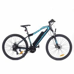 BEZIOR M1 Electric Bike 48V 12.5Ah Battery 250W Brushless Motor 27.5 Inch Tire Aluminum Alloy Frame Shimano 7-speed Shift Max Speed 25km/h 80KM Power-assisted Mileage Range 5 Inch Smart LCD Meter IP54 Waterproof - Black Blue