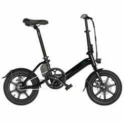 FIIDO D3 Pro Folding Electric Moped Bike 14 Inch City Bicycle Commuter Bike Max 25km/h Three Riding Modes 7.5Ah Lithium Battery Aluminium Alloy Body - Black