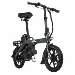 Alternative view of FIIDO L3 Folding Electric Moped Bike City Bike Commuter Bike 48V 350W 23.2Ah Lithium Battery 14 Inch Max 25km/h 130Km Max Mileage Long Distance - Grey