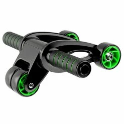 Folding Abdominal Wheel Home Fitness Equipment With Ergonomically Designed Handle - Black