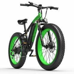 GOGOBEST GF600 Electric Bike 48V 13Ah Battery 1000W Motor 26x4.0 Inch Fat Tire Aluminum Alloy Frame Shimano 7-speed Shift Max Speed 40km/h 110KM Power-assisted Mileage Range LCD Display IP54 Waterproof - Black Green -Zhengbu Shop gogobest gf600 electric bike 26x4 0 inch 13ah 1000w black grey 1631789268430