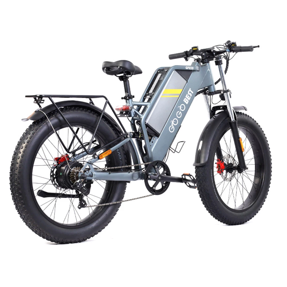 GOGOBEST GF650 Electric Bicycle 26*4.0 Inch Fat Tires 1000W Motor 45Km/h Top Speed 48V 20Ah Battery 90-100KM Max Range Dual Hydraulic Disc Brakes Shimano 7-Speed Transmission 2 GOGOBEST GF650 Electric Bicycle 26*4.0 Inch Fat Tires 1000W Motor 45Km/h Top Speed 48V 20Ah Battery 90-100KM Max Range Dual Hydraulic Disc Brakes Shimano 7-Speed Transmission - Image 2