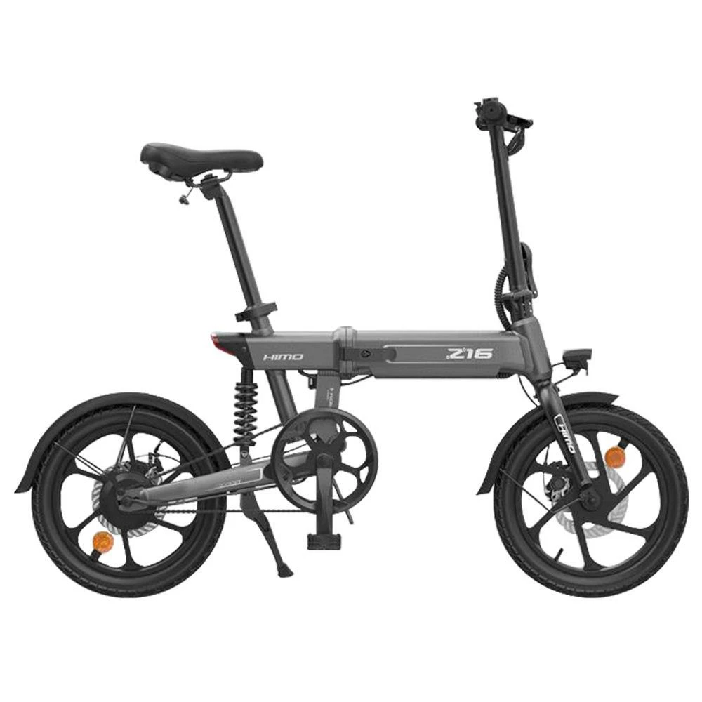 HIMO Z16 Folding Electric Bicycle 16 Inch 250W Motor Up To 80km Range Max Speed 25km/h 10Ah Removable Battery IPX7 Waterproof Smart Display Dual Disc Brake Global Version - Gray