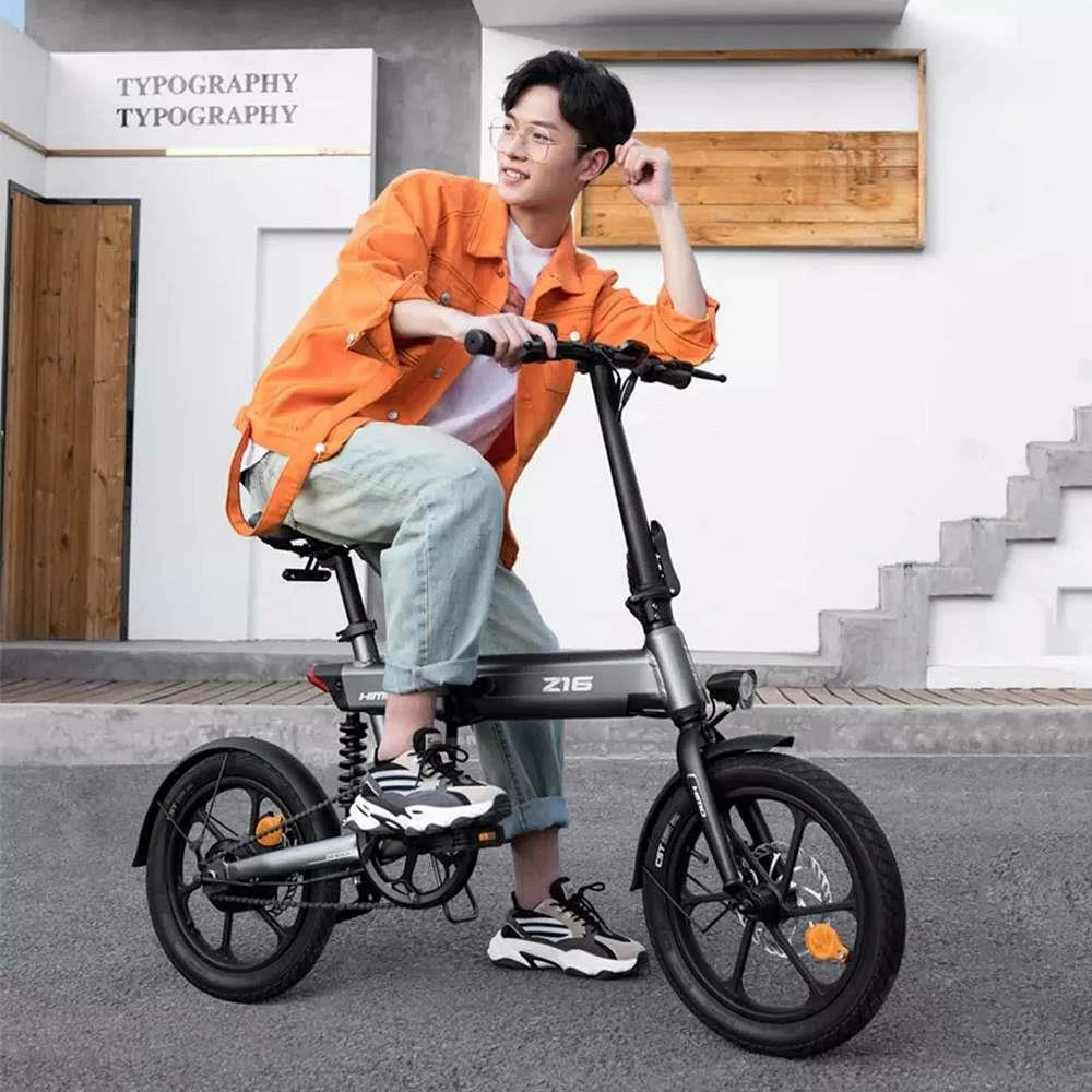 HIMO Z16 MAX Folding Electric Bicycle 16 Inch 250W Hall Brushless DC Motor Dual Disc Brake Up To 80km Range Max Speed 25km/h 10Ah Battery IPX7 Waterproof Smart Display - White 5 HIMO Z16 MAX Folding Electric Bicycle 16 Inch 250W Hall Brushless DC Motor Dual Disc Brake Up To 80km Range Max Speed 25km/h 10Ah Battery IPX7 Waterproof Smart Display - White - Image 5