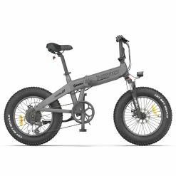 HIMO ZB20 MAX Global Version Folding Electric Mountain Bike 20" Wheels 4 Inch Fat Wide Tires 250W Motor Shimano 6 Speeds Derailleur 48V 10Ah Detachable Lithium Battery Dual Disc Brake Hydraulic Shock Folk LCD Display Up To 80km - Grey