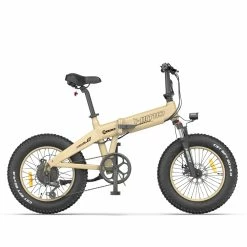 HIMO ZB20 MAX Global Version Folding Electric Mountain Bike 20" Wheels 4 Inch Fat Wide Tires 250W Motor Shimano 6 Speeds Derailleur 48V 10Ah Detachable Lithium Battery Dual Disc Brake Hydraulic Shock Folk LCD Display Up To 80km - Khaki