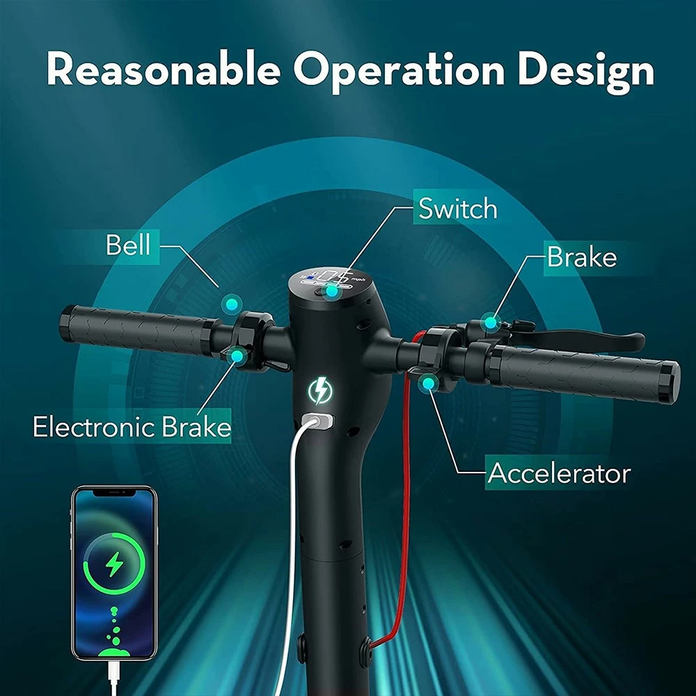 IScooter M5 Pro Electric Scooter 8.5 Inch Honeycomb Tire 350W Motor 31Km/h Max Speed 7.8Ah Battery For 35KM Range Front And Rear Shock Absorbers APP Control 4 IScooter M5 Pro Electric Scooter 8.5 Inch Honeycomb Tire 350W Motor 31Km/h Max Speed 7.8Ah Battery For 35KM Range Front And Rear Shock Absorbers APP Control - Image 4
